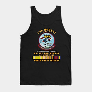 USS Hornet (CV-12) - Battle for Midway - WWII Veteran w PAC SVC Tank Top